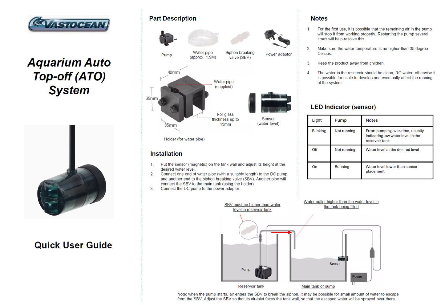 VastOcean Compact Auto Top-off ATO